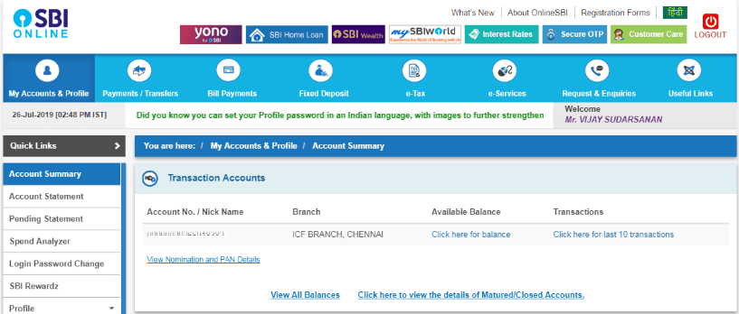 Activate SBI ATM Card