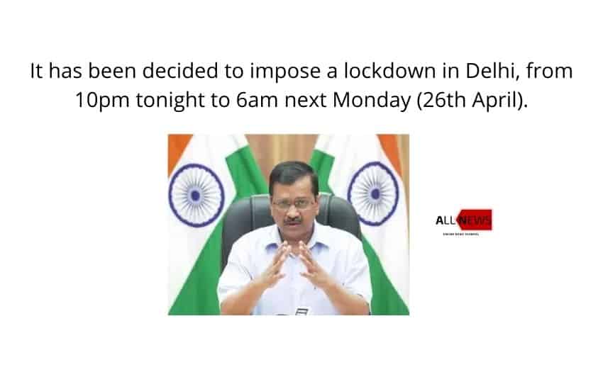 Delhi Lockdown News Today Live 2021